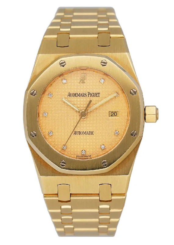 Audemars Piguet 15000BA Diamond 18K Yellow Gold Watch With Papers