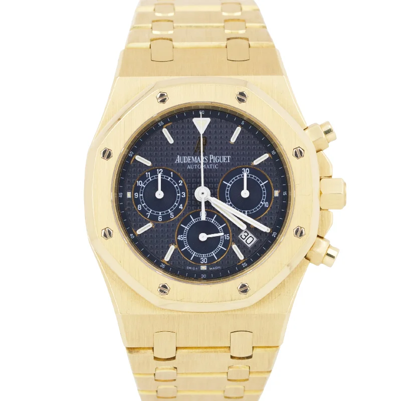 2024 ARCHIVES Audemars Piguet Royal Oak Chronograph 18k Gold BLUE 39mm 25860BA