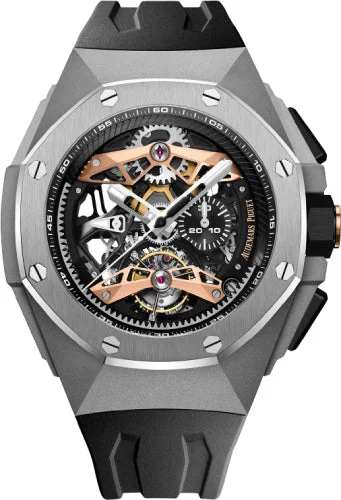 Audemars Piguet Royal Oak Concept Selfwinding Tourbillon 44mm Chronograph Openworked Titanium "Skeleton" | 26612TI.OO.D002CA.01