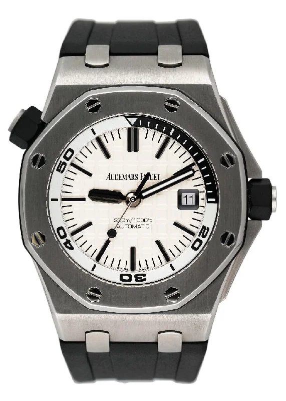 Audemars Piguet Royal Oak Offshore Diver 15710ST Silver Dial Mens Watch