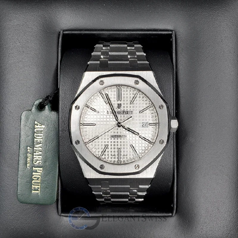 Audemars Piguet Royal Oak Silver Dial Stainless Steel Watch 15400ST.OO.1220ST.02 Box Papers