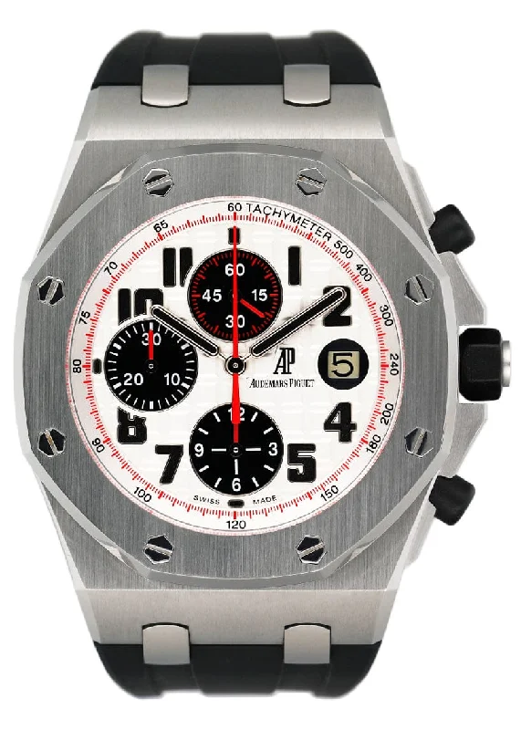 Audemars Piguet Royal Oak Offshore 26170ST Silver Dial Mens Watch Box Papers