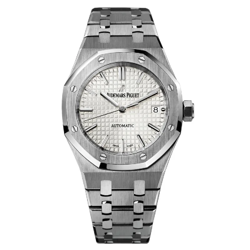 Audemars Piguet Royal Oak 37mm Silver Dial Stainless Steel Mens Watch 15450ST.OO.1256ST.01 Box Papers