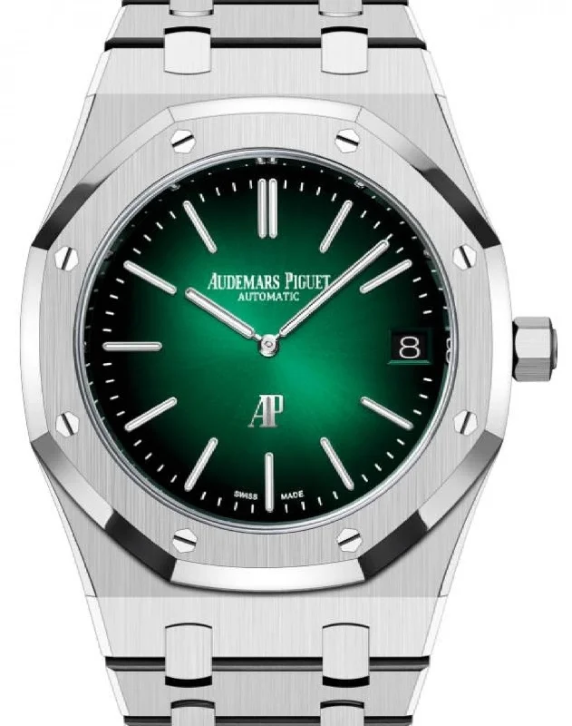 Audemars Piguet Royal Oak Jumbo Extra-Thin Platinum 39mm Green 16202PT.OO.1240PT.01