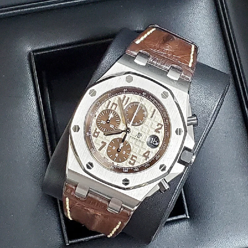 Audemars Piguet Royal Oak Offshore Safari Steel 42mm Chronograph Watch 26470ST.OO.A801CR.01 Box Papers