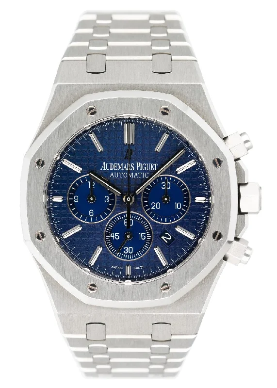 Audemars Piguet Royal Oak 26320ST Blue Dial Mens Watch Box Papers