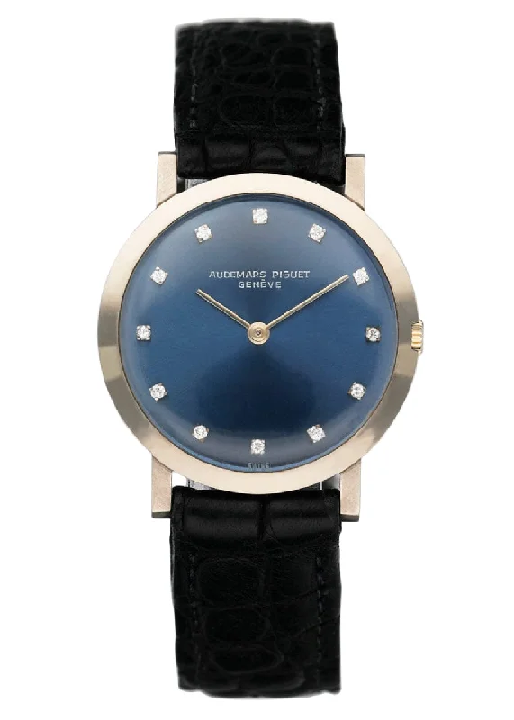 Audemars Piguet Vintage Original Blue Diamond Dial Mens Watch