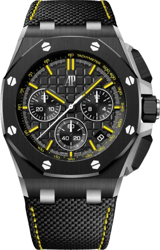 Audemars Piguet Royal Oak Offshore 43mm Chronograph "End of Days" Ceramic Black Yellow Dial - 26420CE.OO.A005VE.01