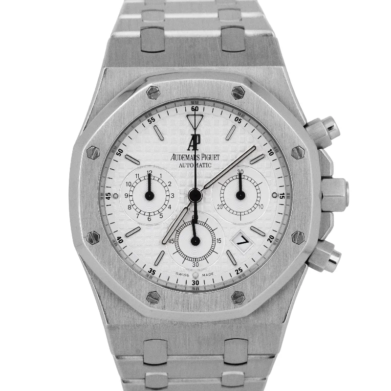 Audemars Piguet Royal Oak Chronograph White 39mm Stainless Steel 26300ST BOX