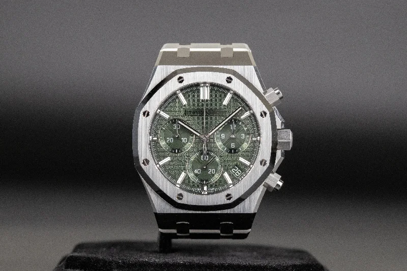 Audemars Piguet<br>26240ST Royal Oak Chronograph Flyback Green Dial "50th Anniversary"