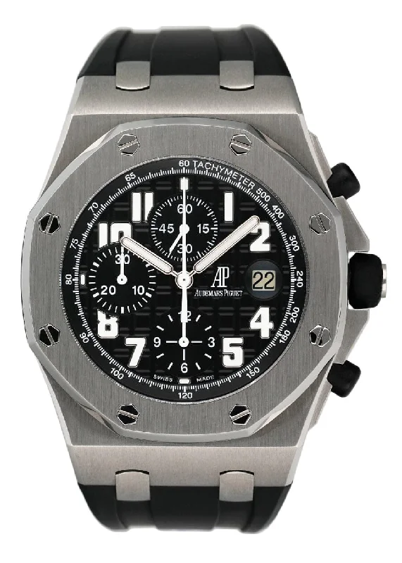 Audemars Piguet Royal Oak Offshore 26170ST Black Dial Mens Watch With Papers