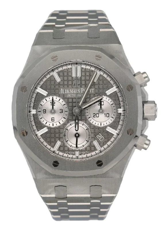 Audemars Piguet Royal Oak 26315ST Rutheniam Grey Dial Mens Watch Box Papers