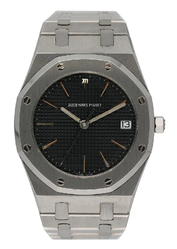 Audemars Piguet Royal Oak Black Dial Stainless Steel Mens Watch