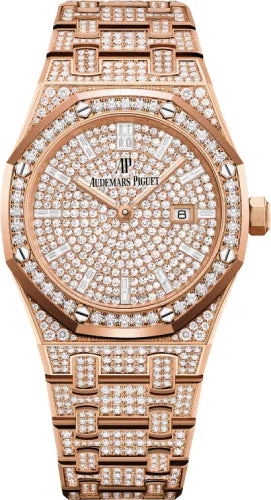 Audemars Piguet Royal Oak Quartz Rose Gold 33mm Diamond Paved Dial/Bezel/Bracelet | 67652OR.ZZ.1265OR.01