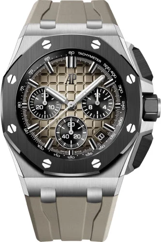 Audemars Piguet Royal Oak Offshore 43mm Chronograph Stainless Steel Ceramic Taupe Brown Dial - 26420SO.OO.A600CA.01